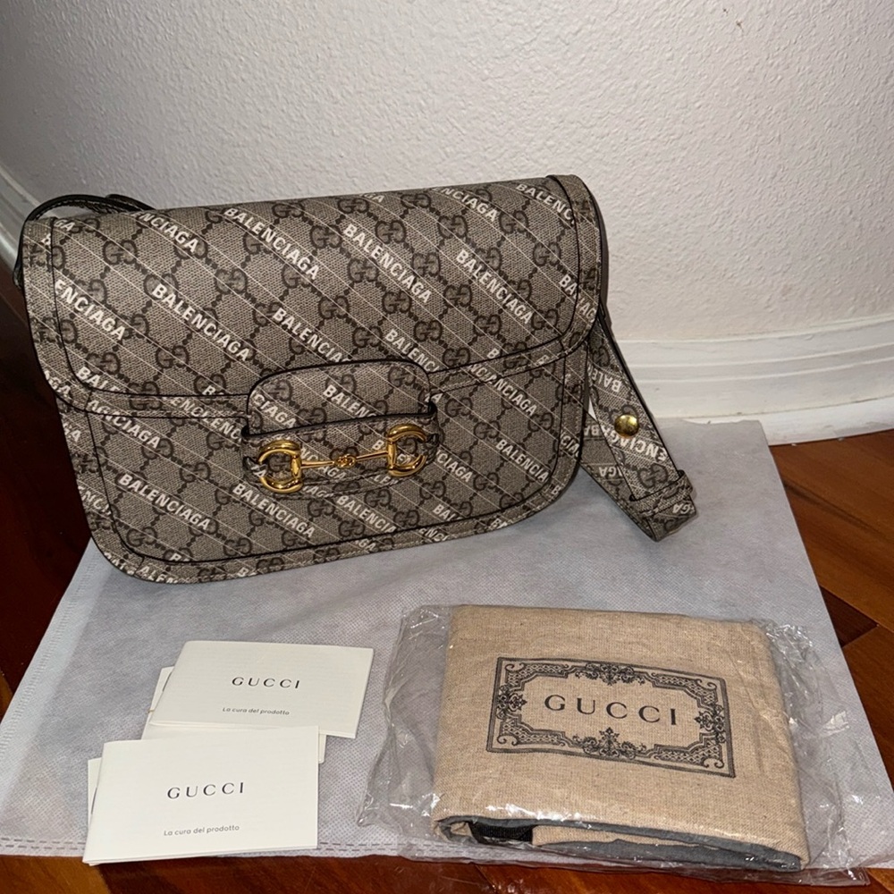 Gucci X Balenciaga "The Hacker Project" Horsebit 1955 Shoulder Bag! - Picture 1 of 8
